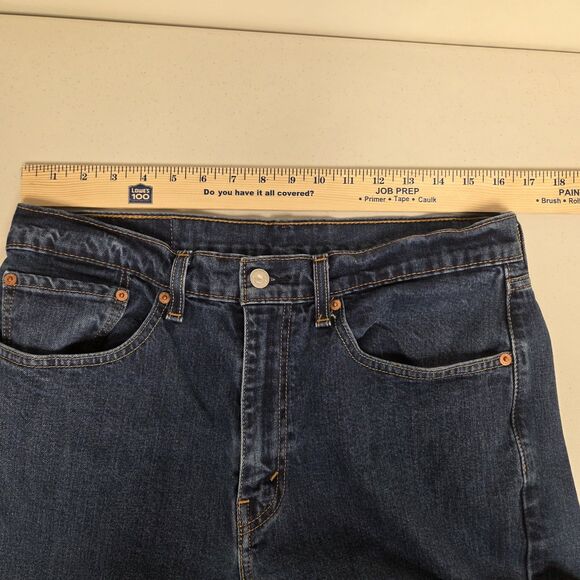 Levis 505 Jeans Mens 34x30 Regular Fit Straight Leg Blue Western Country Cowboy - Picture 6 of 13